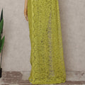 Chartreuse Lime Green French Chantilly Lace Saree 5.5m