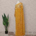 Marigold Yellow French Chantilly Lace Saree 5.5m