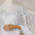 Pearl White Stone Embellished Chantilly Lace Saree