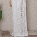 Pearl White Stone Embellished Chantilly Lace Saree