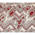 Ivory Red Paisley Ornate Printed Premium Italian Viscose Fabric Soft Smooth Breathable Drapey Dressmaking Fabric 150 Cms Width Italy Origin-D28654 Regal Fabrics