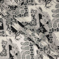 Ivory Black Paisley Ornate Printed Premium Italian Viscose Fabric Soft Smooth Breathable Drapey Dressmaking Fabric 150 Cms Width Italy Origin-D28653 Regal Fabrics
