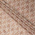Ivory Brown Geometric Abstract Printed Premium Italian Viscose Fabric Soft Smooth Breathable Drapey Dressmaking Fabric 150 Cms Width Italy Origin-D28650 Regal Fabrics