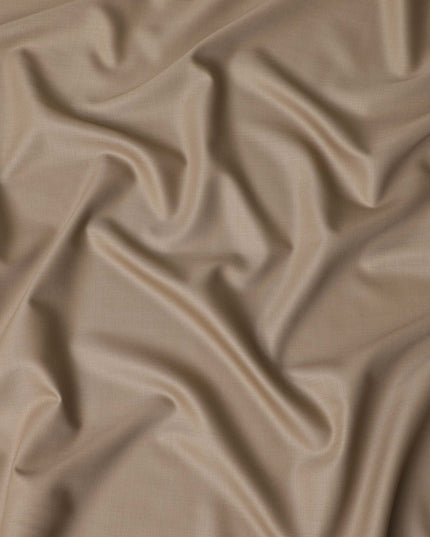 Champagne Beige Premium Blended Poly Wool Suiting Fabric 150 Cm Width Smooth Finish Durable Breathable Wrinkle Resistant Fabric For Suits Blazers Trousers Formal Wear Made In India-D28852 Regal Fabrics
