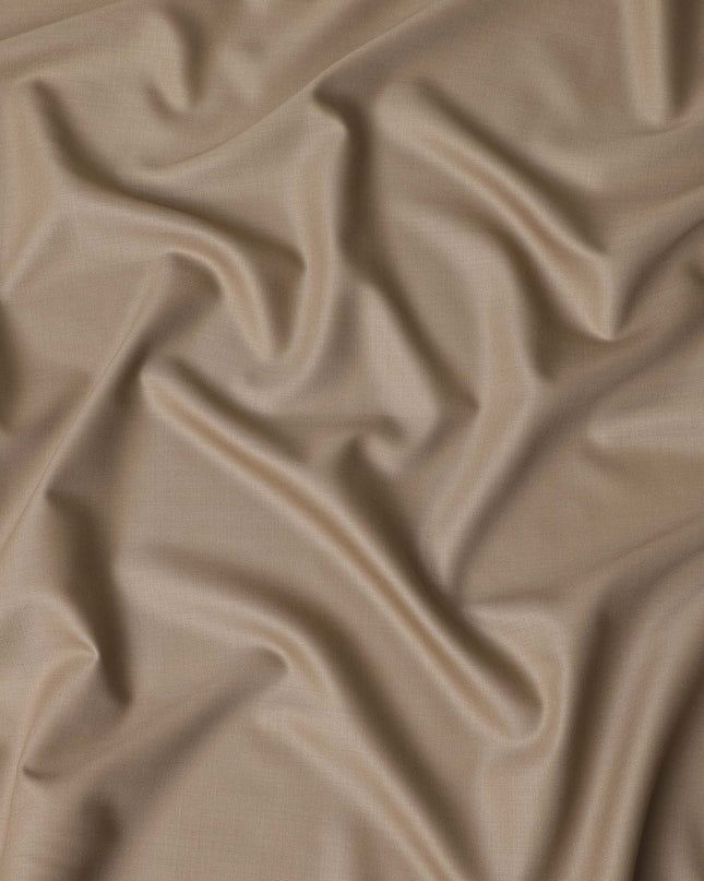 Champagne Beige Premium Blended Poly Wool Suiting Fabric 150 Cm Width Smooth Finish Durable Breathable Wrinkle Resistant Fabric For Suits Blazers Trousers Formal Wear Made In India-D28852 Regal Fabrics