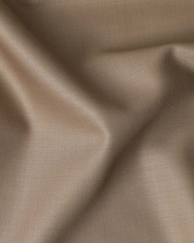 Champagne Beige Premium Blended Poly Wool Suiting Fabric 150 Cm Width Smooth Finish Durable Breathable Wrinkle Resistant Fabric For Suits Blazers Trousers Formal Wear Made In India-D28852 Regal Fabrics