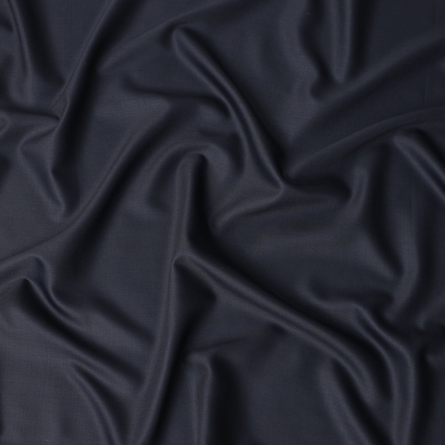 Midnight Navy Blue Premium Blended Poly Wool Suiting Fabric 150 Cm Width Smooth Finish Durable Breathable Wrinkle Resistant Fabric For Suits Blazers Trousers Formal Wear Made In India-D28862 Regal Fabrics
