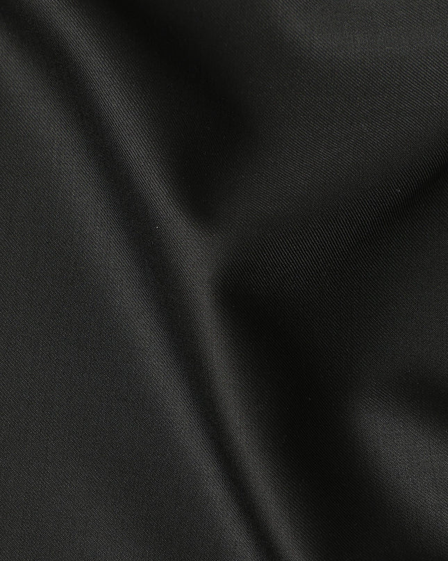 Charcoal Black Premium Blended Poly Wool Suiting Fabric 150 Cm Width Smooth Finish Durable Breathable Wrinkle Resistant Fabric For Suits Blazers Trousers Formal Wear Made In India-D28863 Regal Fabrics