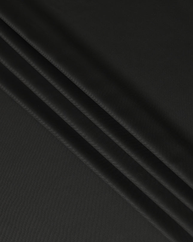 Charcoal Black Premium Blended Poly Wool Suiting Fabric 150 Cm Width Smooth Finish Durable Breathable Wrinkle Resistant Fabric For Suits Blazers Trousers Formal Wear Made In India-D28863 Regal Fabrics