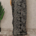 Multicolor French Metallic Chantilly Lace Saree
