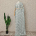 Blue French Metallic Chantilly Lace Saree