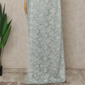 Blue French Metallic Chantilly Lace Saree