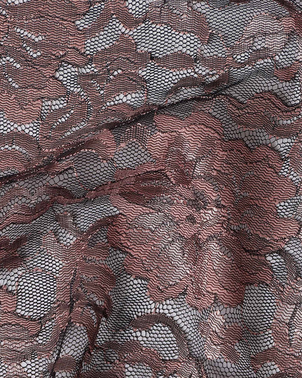 Dark Mauve Metallic Jacquard Fabric 110cm