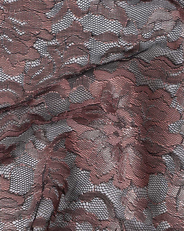 Dark Mauve Metallic Jacquard Fabric 110cm
