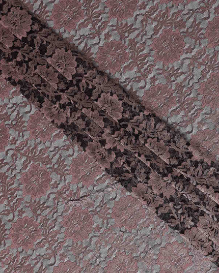Dark Mauve Metallic Jacquard Fabric 110cm