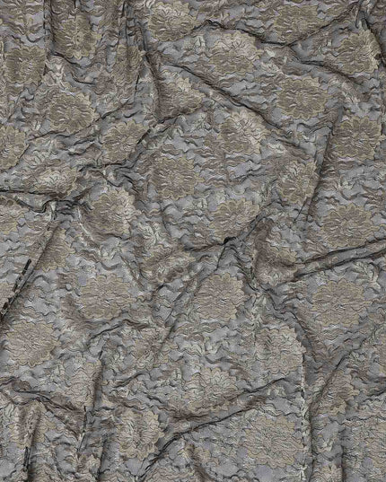 Beige Gold Metallic Jacquard Fabric 110cm