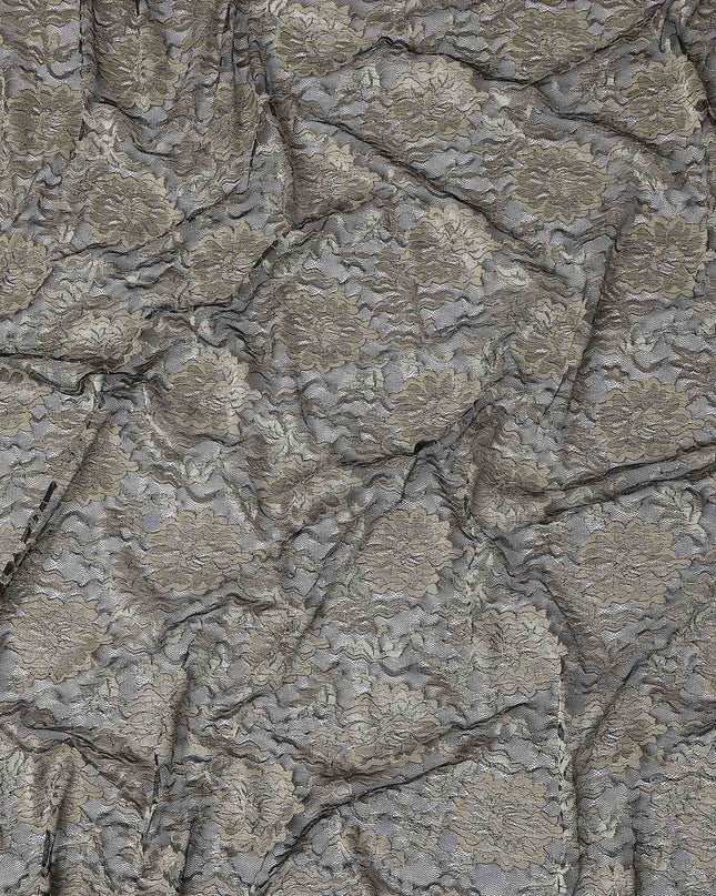 Beige Gold Metallic Jacquard Fabric 110cm