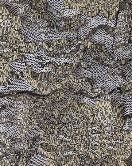 Beige Gold Metallic Jacquard Fabric 110cm