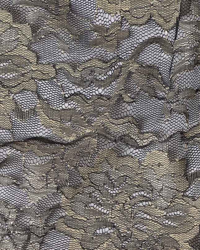 Beige Gold Metallic Jacquard Fabric 110cm