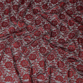 Crimson Red Metallic Lace Fabric 110cm