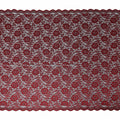 Crimson Red Metallic Lace Fabric 110cm