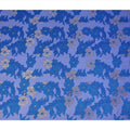 Blue Gold Floral French Silk Chiffon Fransawi Garbasaar