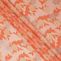 Orange Floral French Silk Chiffon Fransawi Garbasaar