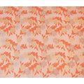 Orange Floral French Silk Chiffon Fransawi Garbasaar