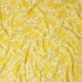 Yellow Floral French Silk Chiffon Fransawi Garbasaar