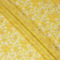 Yellow Floral French Silk Chiffon Fransawi Garbasaar