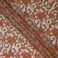 Cream Floral French Silk Chiffon Fransawi Garbasaar