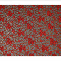 Black Red Floral French Silk Chiffon Fransawi Garbasaar