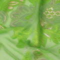 Green Floral French Silk Chiffon Fransawi Garbasaar