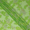 Green Floral French Silk Chiffon Fransawi Garbasaar