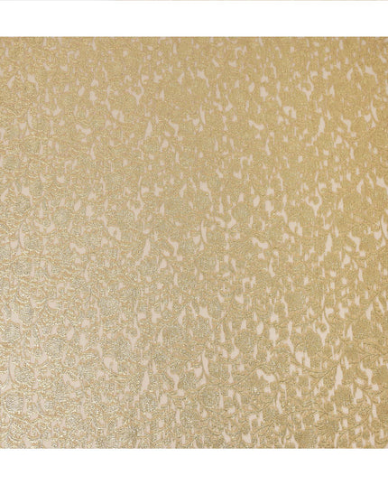 Gold Floral French Silk Chiffon Fransawi Garbasaar