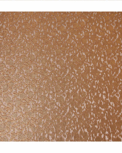 Brown Copper Floral French Silk Chiffon Fransawi Garbasaar