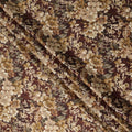 Brown Beige Floral Printed Cotton Lawn Fabric Soft Lightweight Breathable Elegant Dressmaking Fabric 110 Cms Width India Origin-D28665 Regal Fabrics