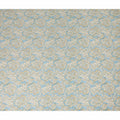 Sky Blue Beige Floral Jacquard Printed Cotton Satin Fabric Smooth Lustrous Elegant Dressmaking Fabric 110 Cms Width India Origin-D28668 Regal Fabrics