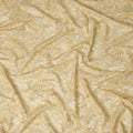 Cream Gold Floral Jacquard Printed Cotton Satin Fabric Smooth Lustrous Elegant Dressmaking Fabric 110 Cms Width India Origin-D28670 Regal Fabrics