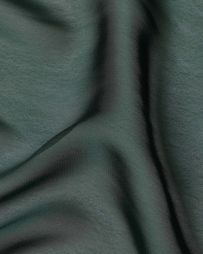 Bottle Green Plain Synthetic Polyester Chiffon Fabric 110 Cms Width Lightweight Soft Flowing Dress Material India-D28744 Regal Fabrics