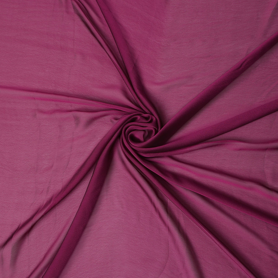 Wine Pink Plain Synthetic Polyester Chiffon Fabric 110 Cms Width Lightweight Soft Flowing Dress Material India-D28737 Regal Fabrics