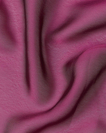 Wine Pink Plain Synthetic Polyester Chiffon Fabric 110 Cms Width Lightweight Soft Flowing Dress Material India-D28737 Regal Fabrics