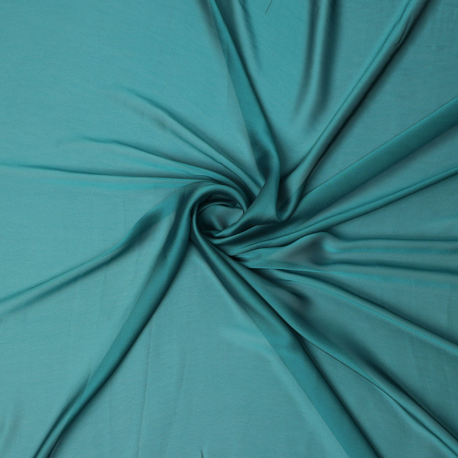 Teal Blue Plain Synthetic Polyester Chiffon Fabric 110 Cms Width Lightweight Soft Flowing Dress Material India-D28739 Regal Fabrics