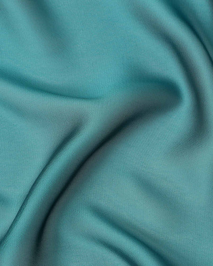 Teal Blue Plain Synthetic Polyester Chiffon Fabric 110 Cms Width Lightweight Soft Flowing Dress Material India-D28739 Regal Fabrics