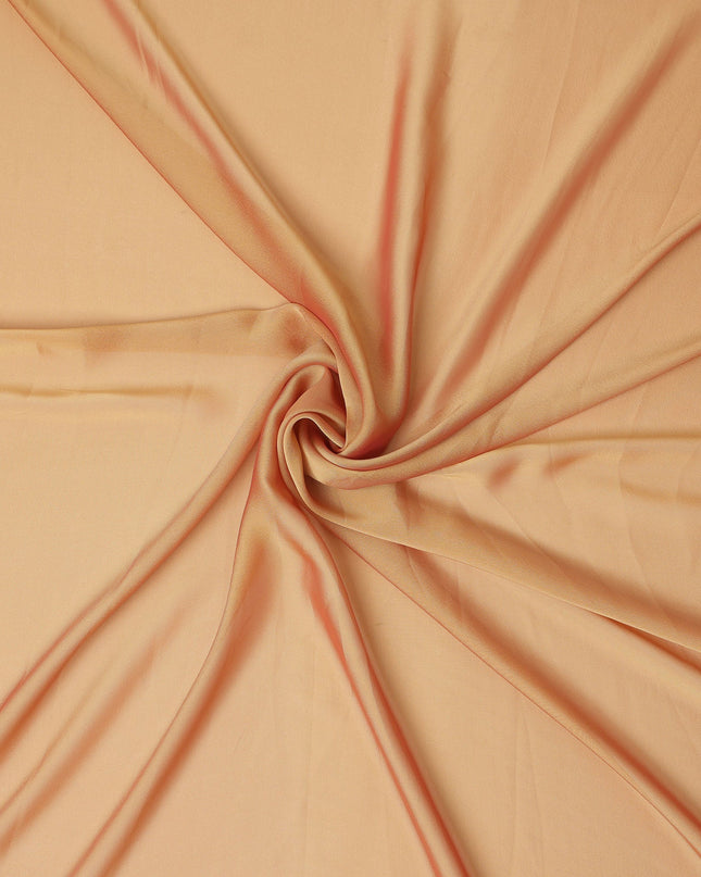 Peach Orange Plain Synthetic Polyester Chiffon Fabric 110 Cms Width Lightweight Soft Flowing Dress Material India-D28738 Regal Fabrics