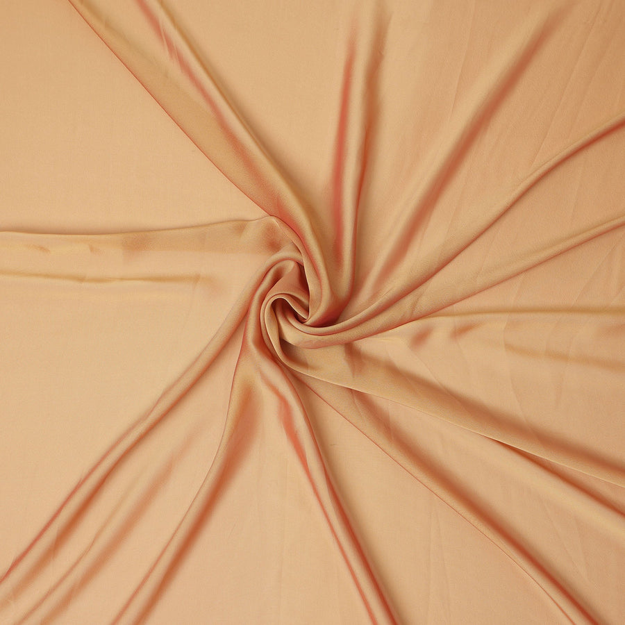 Peach Orange Plain Synthetic Polyester Chiffon Fabric 110 Cms Width Lightweight Soft Flowing Dress Material India-D28738 Regal Fabrics