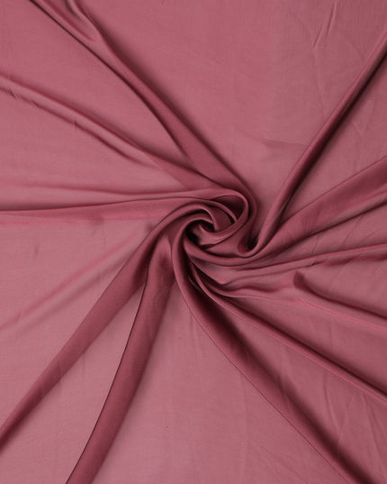 Dusty Rose Pink Plain Synthetic Polyester Chiffon Fabric 110 Cms Width Lightweight Soft Flowing Dress Material India-D28747 Regal Fabrics