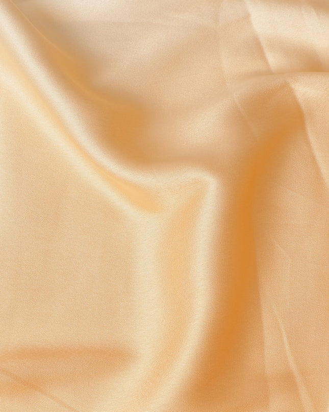 Ivory To Peach Orange Ombre Plain Synthetic Satin Fabric 110 Cms Width Smooth Glossy Soft Draping Dress Material India-D28754 Regal Fabrics