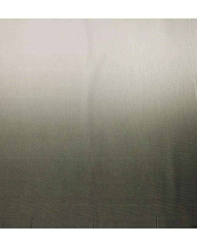 Olive Green To Ivory Ombre Plain Synthetic Satin Fabric 110 Cms Width Smooth Glossy Soft Draping Dress Material India-D28753 Regal Fabrics