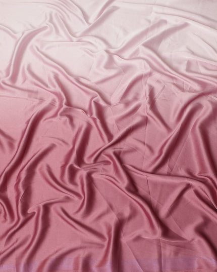 Blush Pink To Rose Ombre Plain Synthetic Satin Fabric 110 Cms Width Smooth Glossy Soft Draping Dress Material India-D28757 Regal Fabrics
